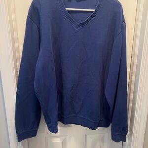 Men's Blue Cutter & Buck V-Neck Sweater, XL